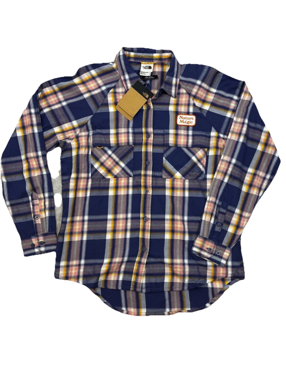 The North Face Women Set Up Flannel Shirt Pink Purple Plaid Nature Is Magic Sz M